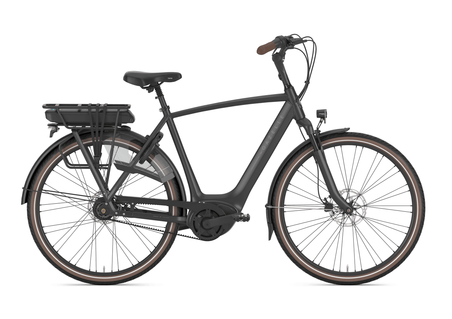 Gazelle Orange C8+ Black Mat hoge instap