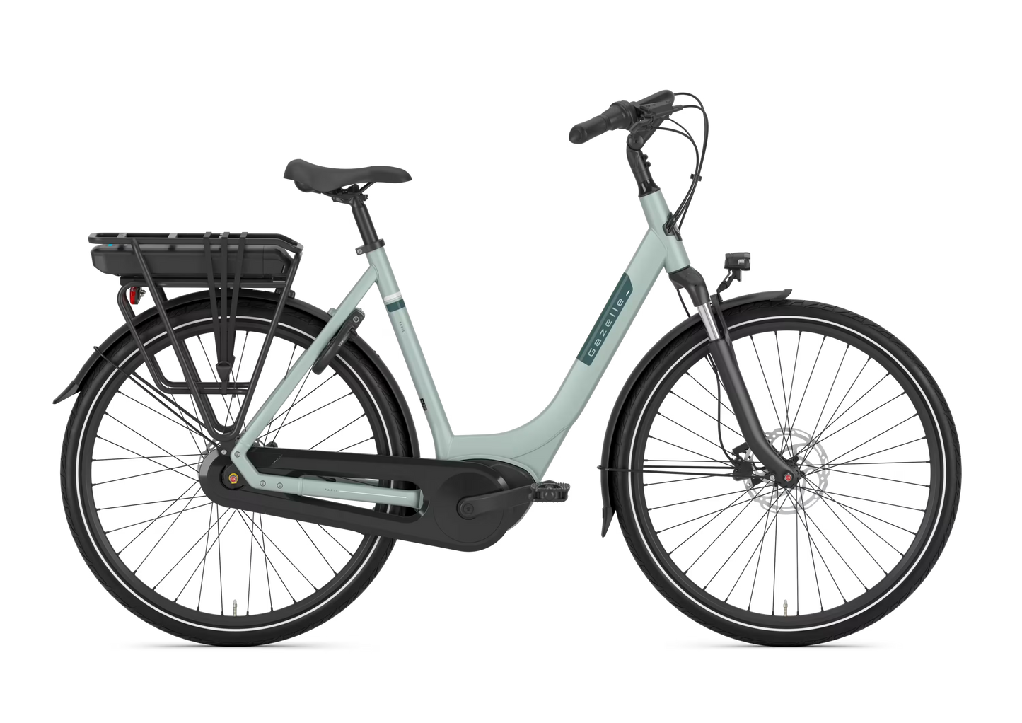 Gazelle Paris C7 Light Olive Mat lage instap